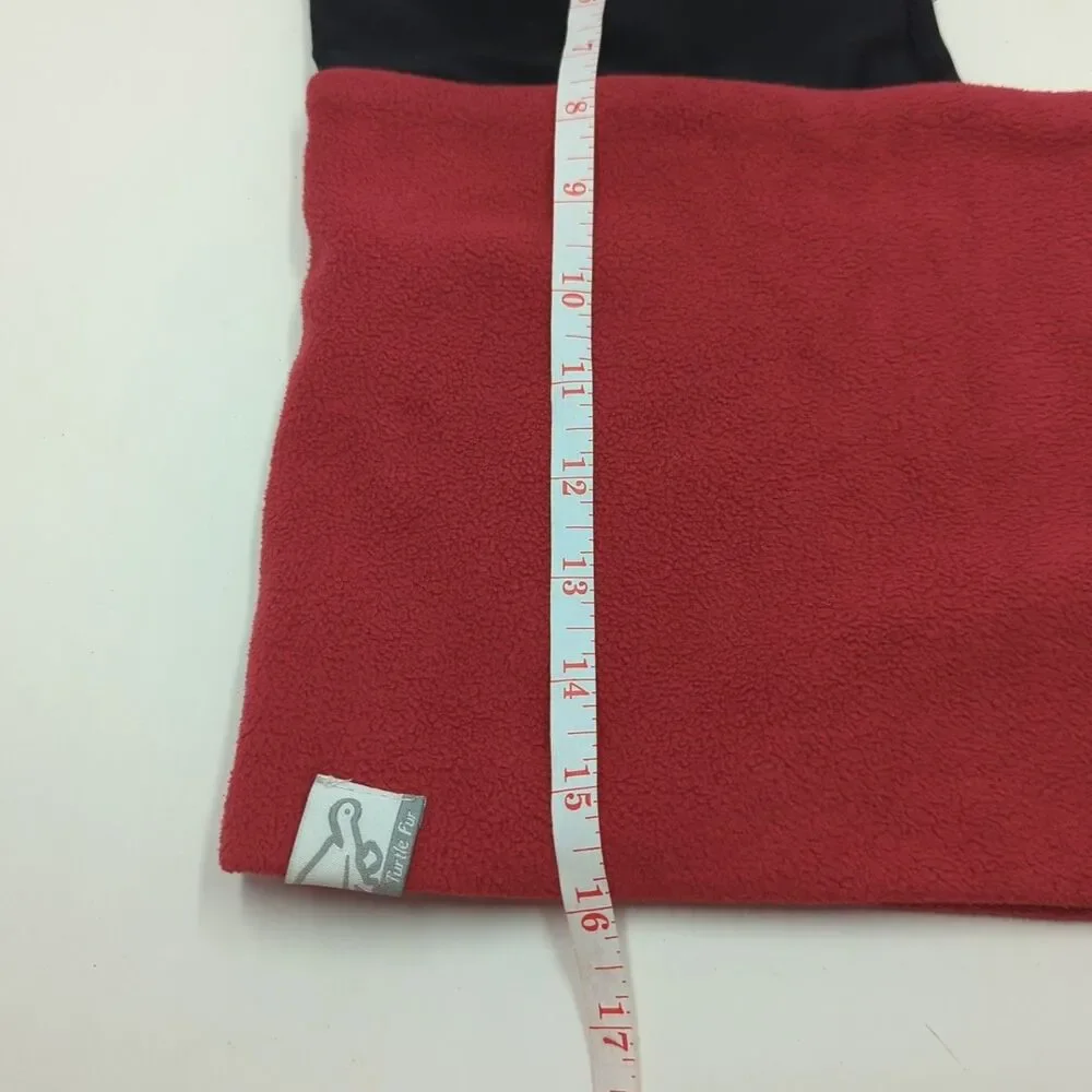 Turtle Fur Balaclava Hood Neck Warmer Red Black Fleece Ski Snowboard